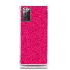 Pink Abstract Crimson Triangle Samsung Galaxy Note 20 Tpu Uv Case by Posterlux