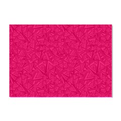 Pink Abstract Crimson Triangle Crystal Sticker (a4) by Posterlux