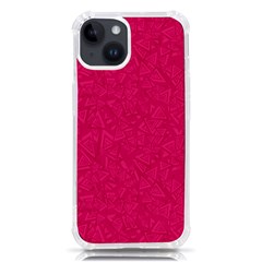 Pink Abstract Crimson Triangle Iphone 14 Tpu Uv Print Case