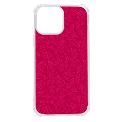 Pink Abstract Crimson Triangle Iphone 13 Pro Max Tpu Uv Print Case