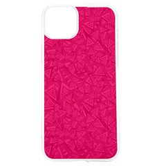 Pink Abstract Crimson Triangle Iphone 15 Tpu Uv Print Case by Posterlux