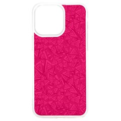 Pink Abstract Crimson Triangle Iphone 15 Pro Max Tpu Uv Print Case