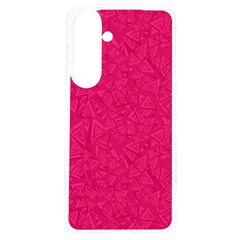 Pink Abstract Crimson Triangle Samsung Galaxy S24 6 2 Inch Tpu Uv Case by Posterlux