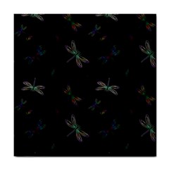 Background Pattern Dragonfly Tile Coaster