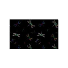 Background Pattern Dragonfly Sticker (rectangular)