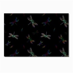 Background Pattern Dragonfly Postcard 4 x 6  (pkg Of 10)