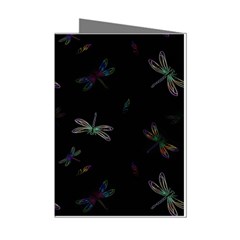 Background Pattern Dragonfly Mini Greeting Cards (pkg Of 8)