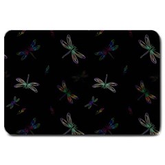 Background Pattern Dragonfly Large Doormat