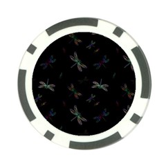 Background Pattern Dragonfly Poker Chip Card Guard (10 Pack) by Posterlux