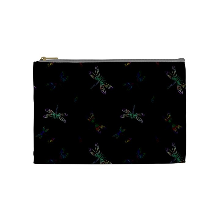 Background Pattern Dragonfly Cosmetic Bag (Medium)