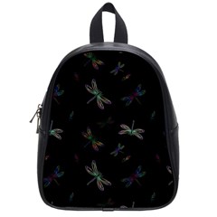 Background Pattern Dragonfly School Bag (small)