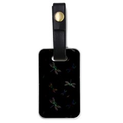 Background Pattern Dragonfly Luggage Tag (one Side) by Posterlux