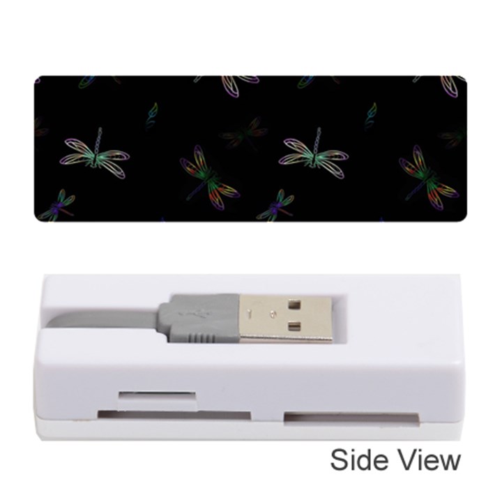 Background Pattern Dragonfly Memory Card Reader (Stick)