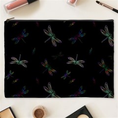 Background Pattern Dragonfly Cosmetic Bag (xxxl)