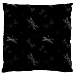 Background Pattern Dragonfly Standard Premium Plush Fleece Cushion Case (two Sides)