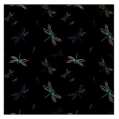 Background Pattern Dragonfly Square Satin Scarf (36  X 36 )