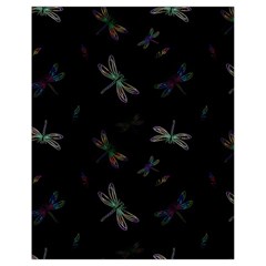 Background Pattern Dragonfly Drawstring Bag (small) by Posterlux