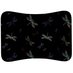 Background Pattern Dragonfly Velour Seat Head Rest Cushion