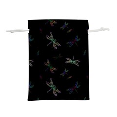 Background Pattern Dragonfly Lightweight Drawstring Pouch (m) by Posterlux