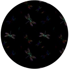 Background Pattern Dragonfly Uv Print Round Tile Coaster