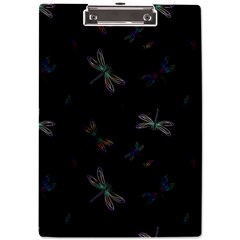 Background Pattern Dragonfly A4 Acrylic Clipboard