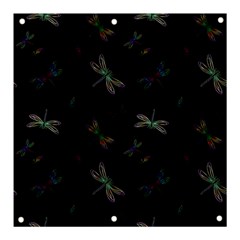 Background Pattern Dragonfly Banner And Sign 3  X 3  by Posterlux