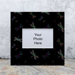 Background Pattern Dragonfly White Box Photo Frame 4  X 6  by Posterlux