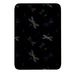 Background Pattern Dragonfly Rectangular Glass Fridge Magnet (4 Pack)