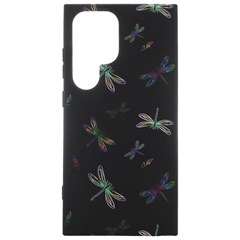 Background Pattern Dragonfly Samsung Galaxy S24 Ultra 6 9 Inch Black Tpu Uv Case