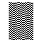 Black White Wave Pattern Wavy Water Seamless Shower Curtain 48  x 72  (Small)  Curtain(48  X 72 )