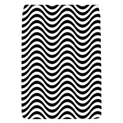 Black White Wave Pattern Wavy Water Seamless Removable Flap Cover (s)