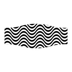 Black White Wave Pattern Wavy Water Seamless Stretchable Headband