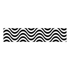 Black White Wave Pattern Wavy Water Seamless Velvet Scrunchie