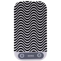 Black White Wave Pattern Wavy Water Seamless Sterilizers by Posterlux