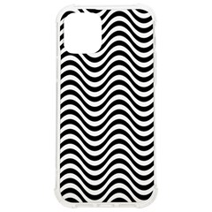 Black White Wave Pattern Wavy Water Seamless Iphone 12/12 Pro Tpu Uv Print Case by Posterlux