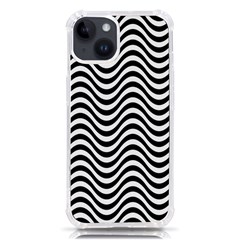 Black White Wave Pattern Wavy Water Seamless Iphone 14 Tpu Uv Print Case