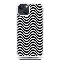 Black White Wave Pattern Wavy Water Seamless Iphone 13 Tpu Uv Print Case by Posterlux