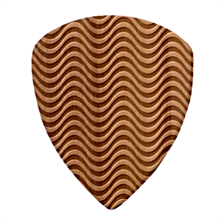 Black White Wave Pattern Wavy Water Seamless Wood Guitar Pick (Set of 10)