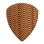 Black White Wave Pattern Wavy Water Seamless Wood Guitar Pick (Set of 10) Front