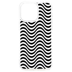 Black White Wave Pattern Wavy Water Seamless Iphone 15 Pro Max Tpu Uv Print Case