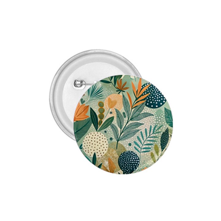 Leaves Pattern Flora Nature 1.75  Buttons