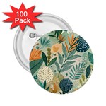 Leaves Pattern Flora Nature 2.25  Buttons (100 pack)  Front