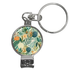 Leaves Pattern Flora Nature Nail Clippers Key Chain by Posterlux