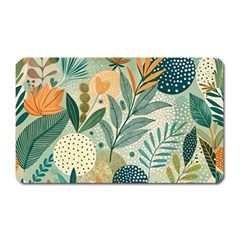 Leaves Pattern Flora Nature Magnet (rectangular) by Posterlux