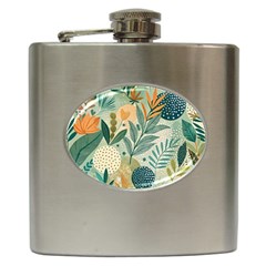 Leaves Pattern Flora Nature Hip Flask (6 Oz)