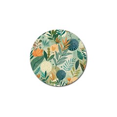 Leaves Pattern Flora Nature Golf Ball Marker (4 Pack) by Posterlux