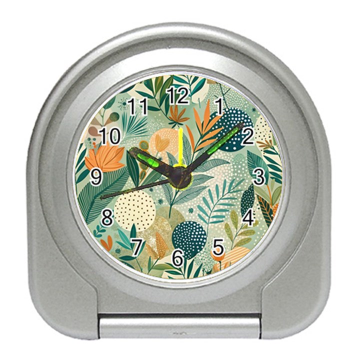 Leaves Pattern Flora Nature Travel Alarm Clock