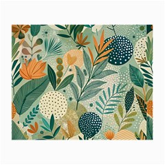 Leaves Pattern Flora Nature Small Glasses Cloth by Posterlux