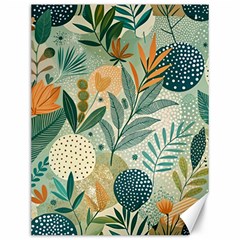 Leaves Pattern Flora Nature Canvas 12  X 16 