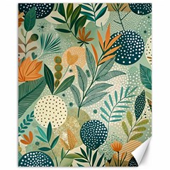 Leaves Pattern Flora Nature Canvas 16  X 20 